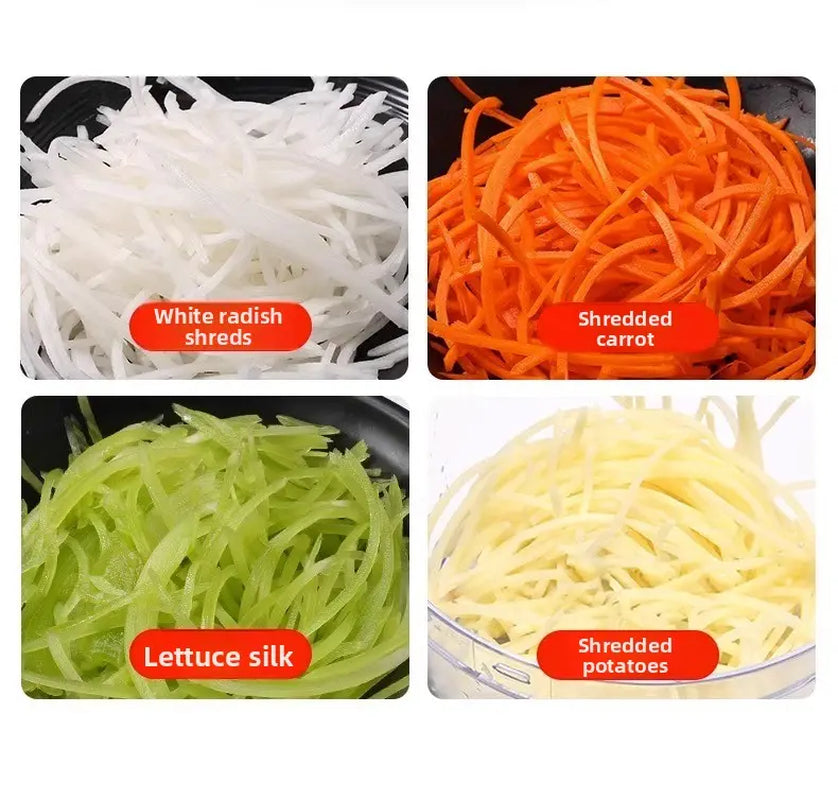 ULRICA 4-In-1 Electric Veggie Chopper Slicer: Multi-Functional Dicer Grater for Potato, Carrot & Onion